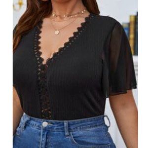 Women’s plus black top